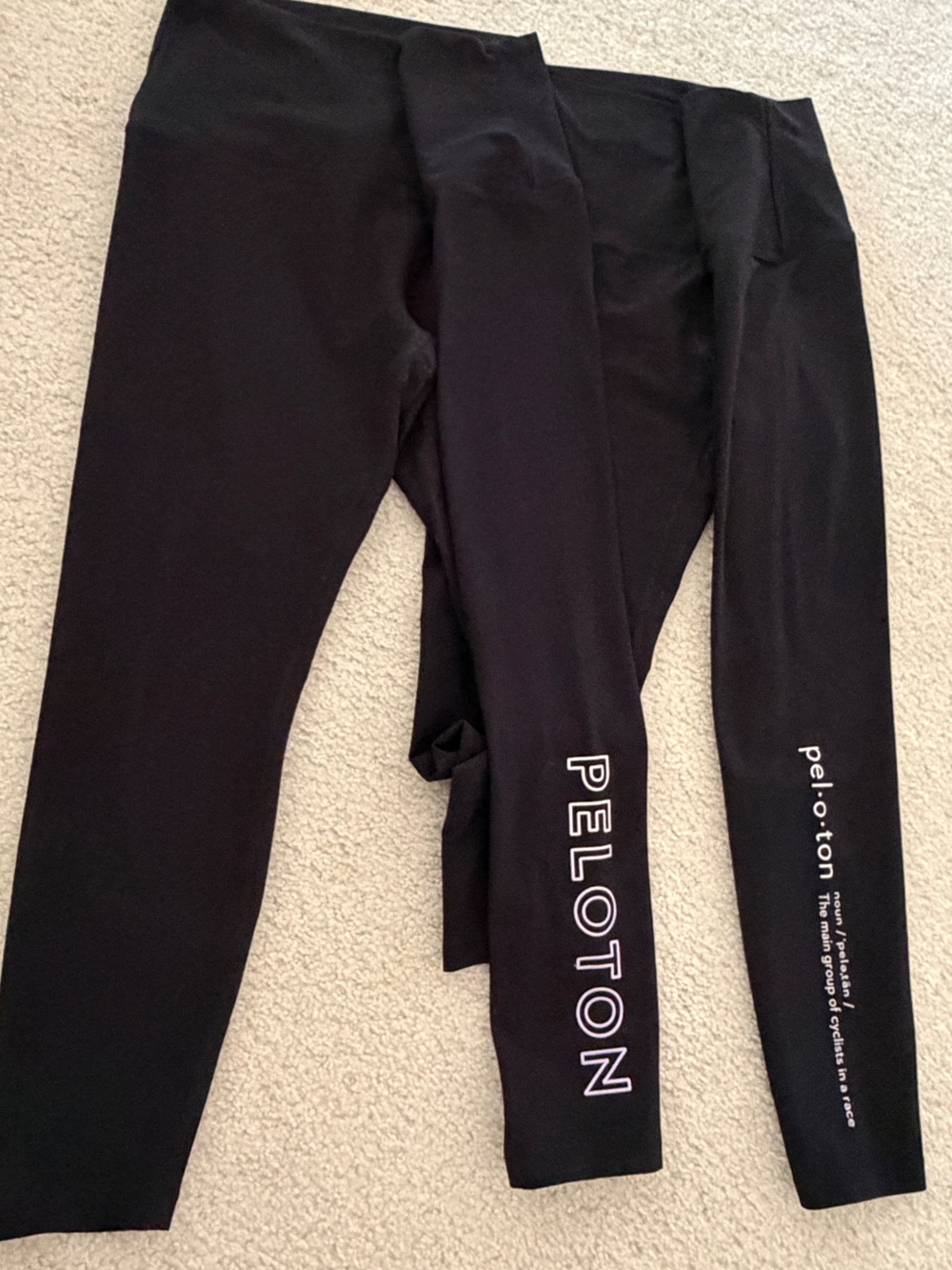 Solfire x Peloton Women’s Large Leggings Lot of 2 Black Logo Workout Pants